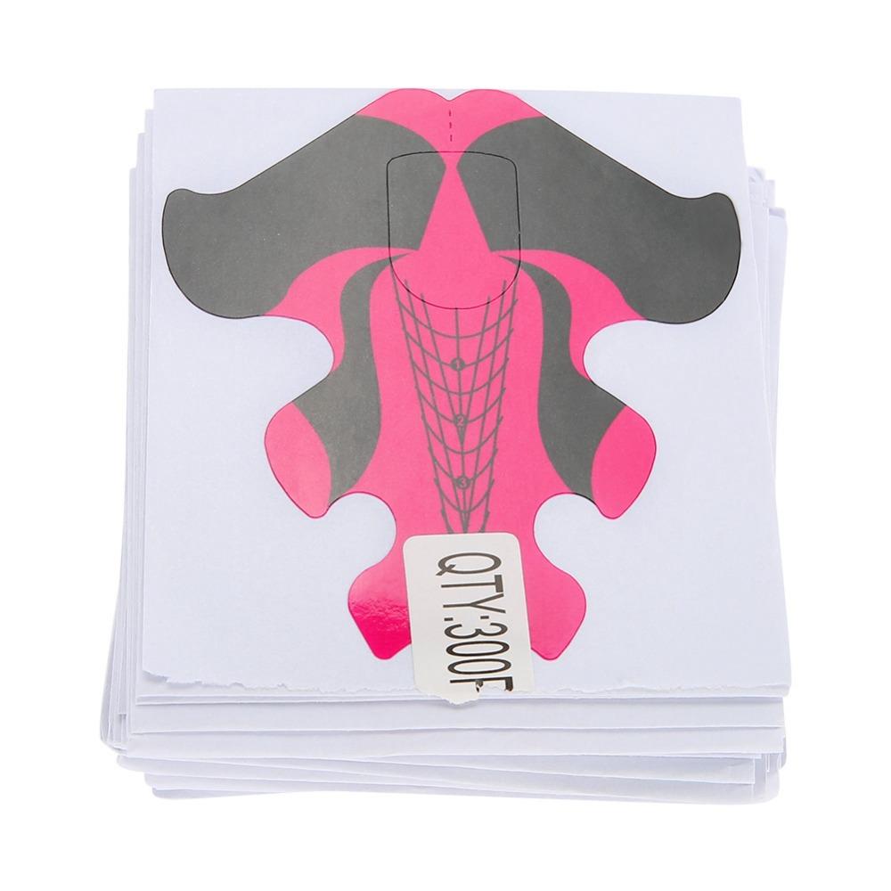 100pcs Self-Adhesive Sticker Nail Extension Paper Forms Easy DIY Nail Art Creation At Home