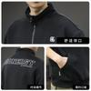 American Heavy-Duty Half-Zipper Pullover Sweater Men'S Loose Large-Size Trendy Brand Casual Sports Stand-Up Collar Jacket Top