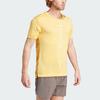Adidas Letter Print Short Sleeve Outdoor Sports T-Shirt Men Tops Yellow IP4816
