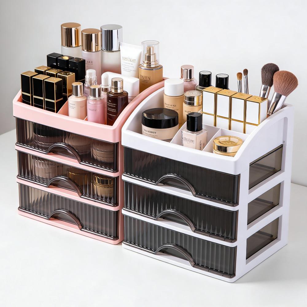 Cosmetic Storage Box, Desktop Separation And Arrangement Storage Cabinet, Skin Care Accessories Multi-Function Locker