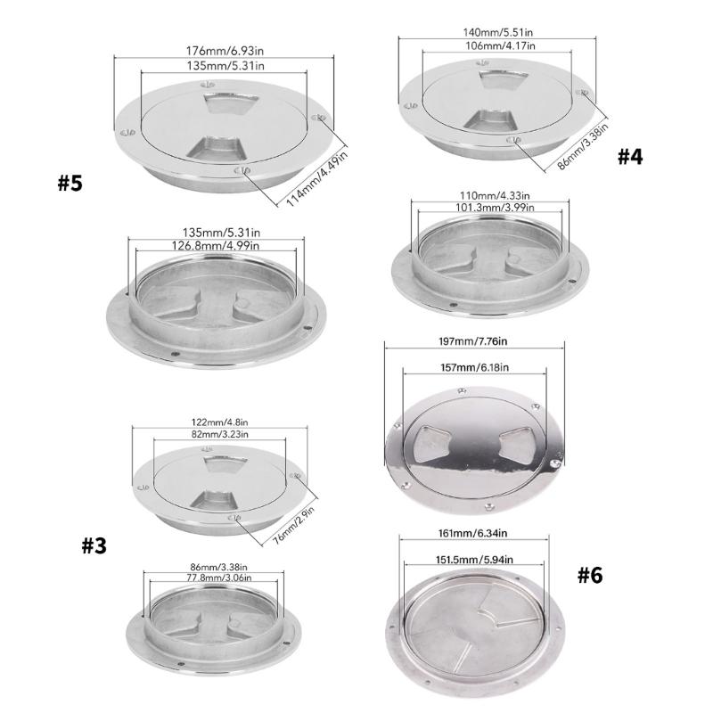 Universal 316 Stainless Steel Round Deck Plate Easy Installation Removable Design For Yachts Vessel Marine Applications