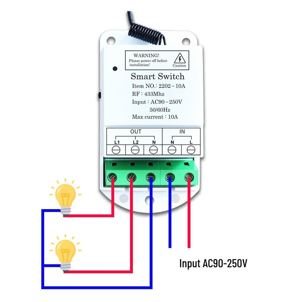 Intelligenter 220V Funk-Fernschalter für motorisierte Vorhänge & Türen