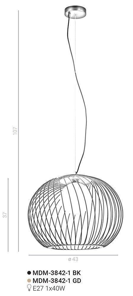 Lampa Wisząca Clarisa MDM-3842-1 GD Italux