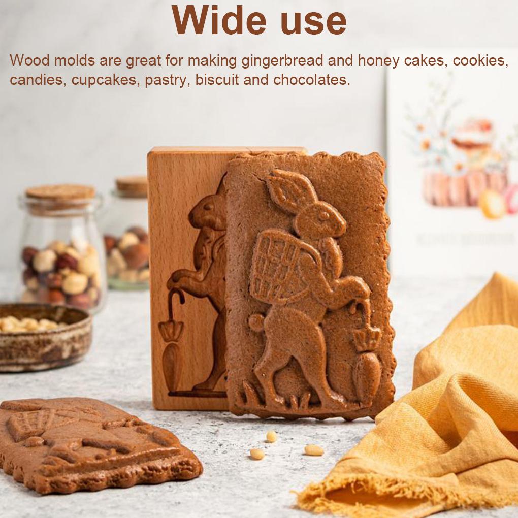 Dřevěná forma na sušenky Perníková sušenka Čokoládové formičky Cukrářská DIY Výroba Formička Domácí Pekařské Pečicí Gadžety Pečicí Nádobí Dárky