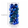 24 Pieces Christmas Bauble 3 Cm Diameter Hanging with Metal Cap Glossy Ornament for Holiday
