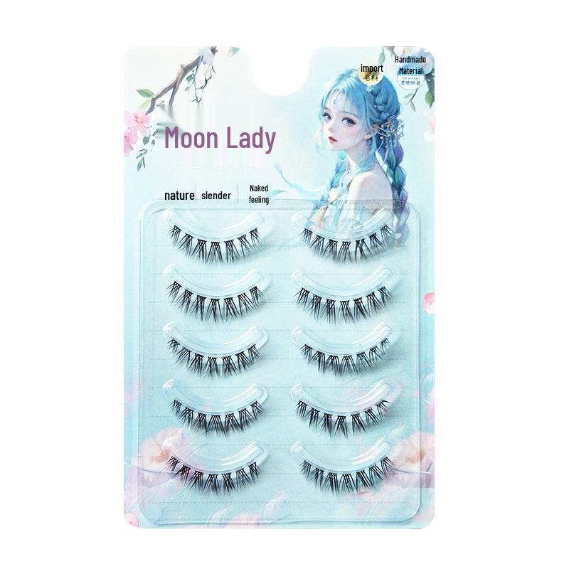 

New 5 Pairs Natural Manga Style Short Nude Eyelashes for Daily Wear