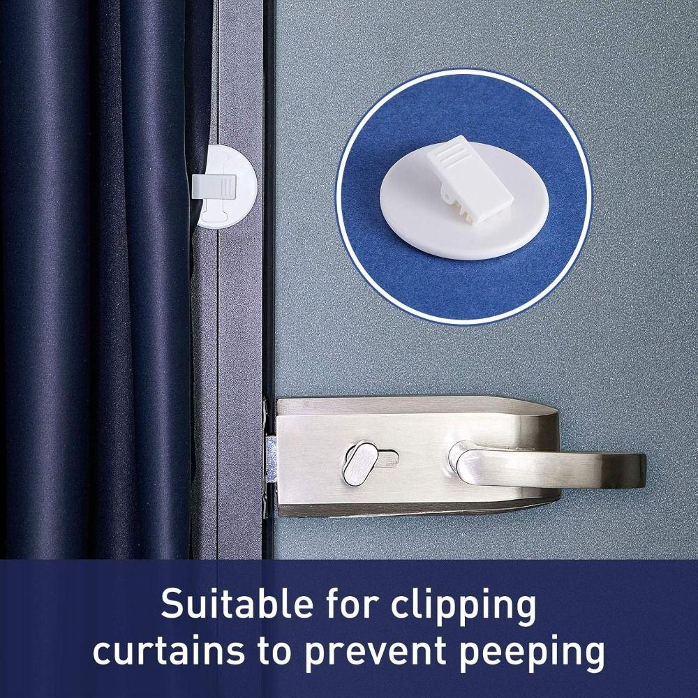 Waterproof Shower Curtain Clips Self Adhesive Bathroom Curtain Clips  Bathroom