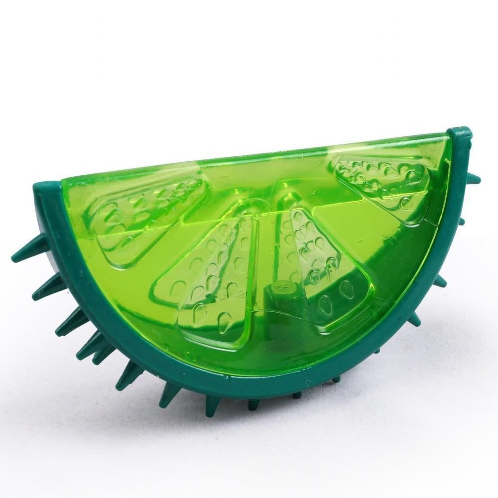 Elastic Surface Cooling Chew Toy Multi Shades Fruit Chew Toy Squeaky Dog Toy  Puppy Teething