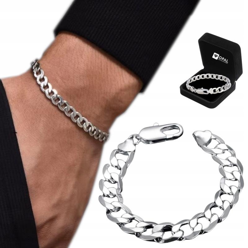 Men' Silver Bracelet 925 Silver Bracelet 5mm/20cm Armour