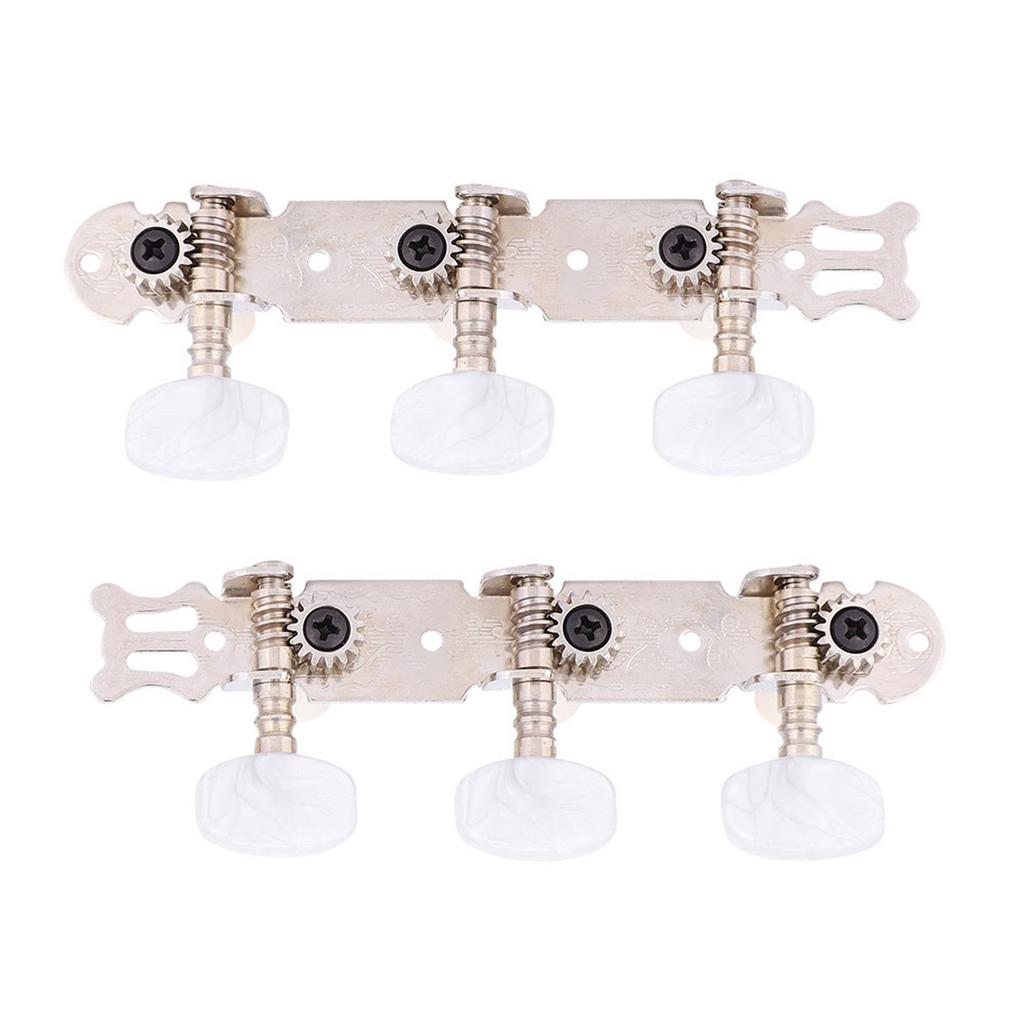 3+3 AcrylicClassical Guitar String Tuning Peg Tuners Machine Heads Silver