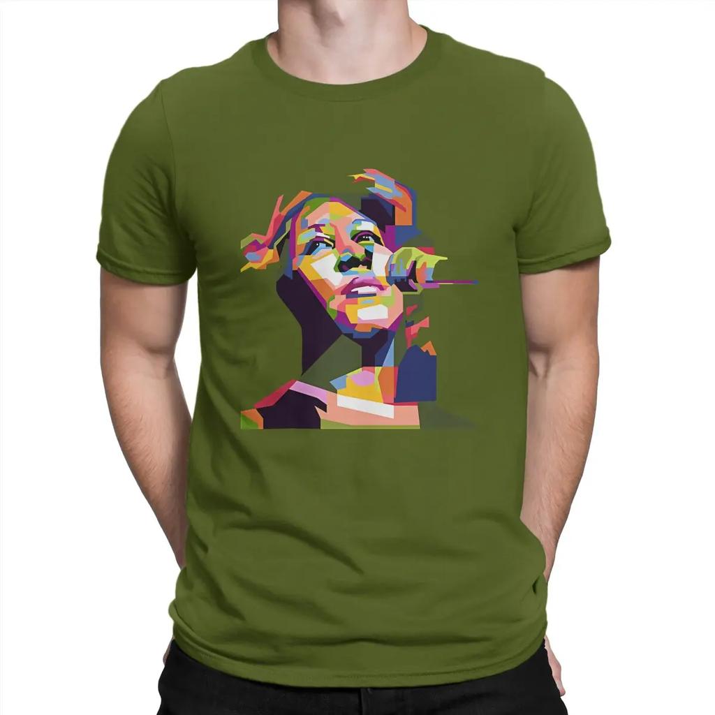 Music Fan Unique TShirt A-Aretha Franklin Singer Casual T Shirt Summer T-shirt For Men Women
