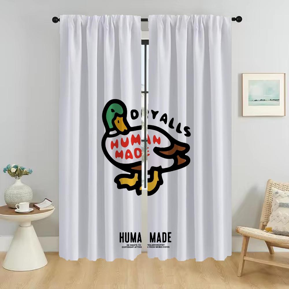 Blackout Curtain for Room 2 Panel H-human Mades Home Interior Curtains 2 Pieces Halloween Decoration Shades Partition Living