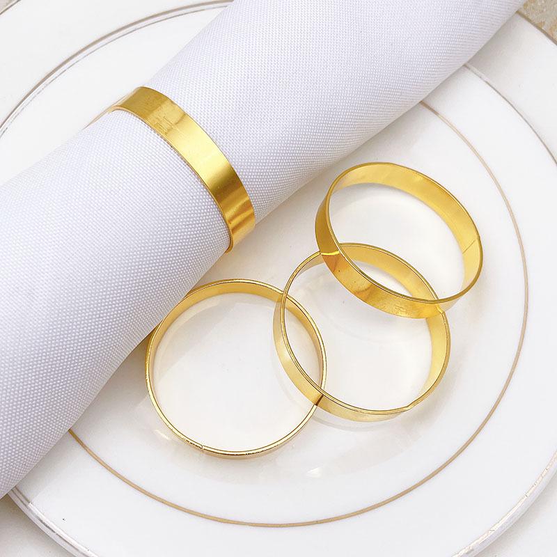 Metal Napkin Ring for Hotel Table Settings and Weddings - Simple, Smooth Design