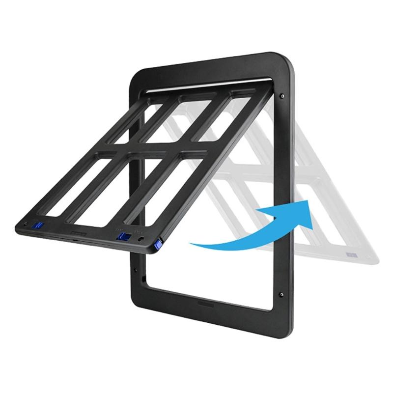 Cat Door Flap Free Entry and Exit Locking Cover Screen Door Mounted Clear Flap Get-in-anytime Upgraded Door