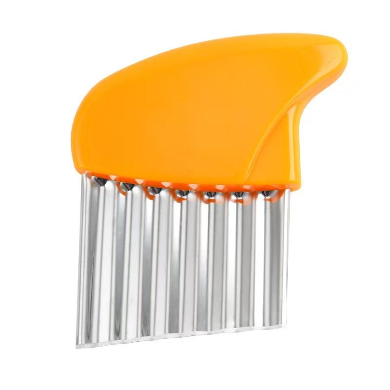 1 Pcs Wave Onion Potato Slicer Cutter Wrinkled French Fries Salad Corrugated Cutting Chopped Potato Slices Knife Kitchen Gadgets