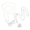 Ins Pearl Crossbody Shoulder Bag Chain Long Necklace W/Heart Mirror Pendant Pearl Shoudler Chain Personality Collares Jewelry