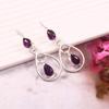 Solid 925 Sterling Silver Amethyst Gemstone Handmade Designer Earring Women Dangle Earrings