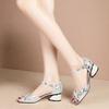 Hollow Snake Pattern With Medium Heels Woman Shoes Summer Sale Chic and Elegant Sales Casual on Offer Comfort Sandals for Women