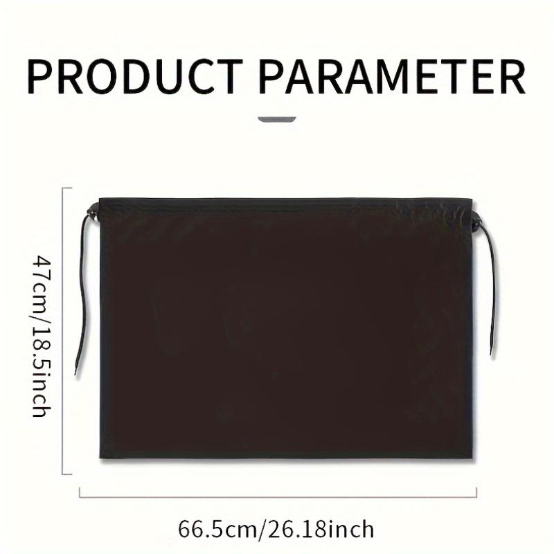 2Pcs Black Polyester Car Sunshade - UV-Resistant, Heat-Insulating Window Shade with Suction Cups for Easy Sliding Privacy Blinds