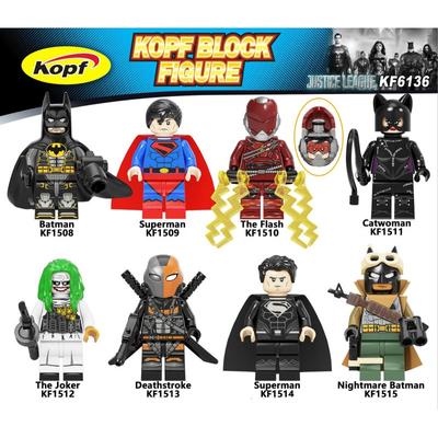 Batman the Flash Superman Minifigures DC Justice League Super Heroes Building Blocks Kids Toys KF6136