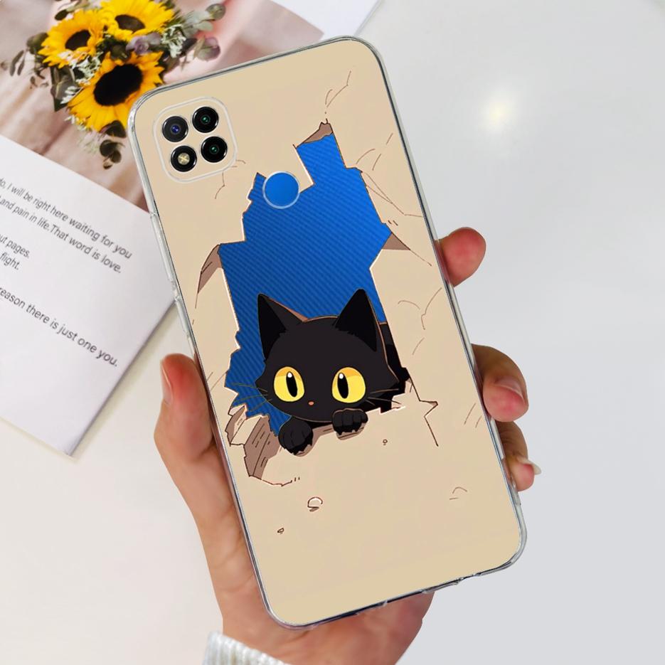 Hülle für Xiaomi Redmi 9C, niedliches Panda-Astronauten-Motiv, weiche Silikon-Handyhülle für Xiaomi Redmi 9C NFC Redmi9C Fundas Capa