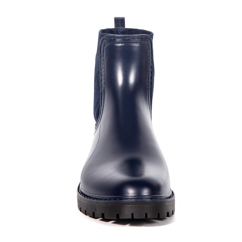 Women's fashion shoes Women's fashion Chelsea short rain shoes Curve elastic rain boots Waterproof, non-slip and wear-resistant