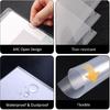 10 Pack Clear Document Folder, L-Type Plastic File Clear Folders Letter Size, Project Pockets Plastic Sleeves Transparent Folder for Office & School