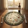Anti-scald Flower Linen Table Mat Anti-slip Round Dining Mat  Party Table Decoration