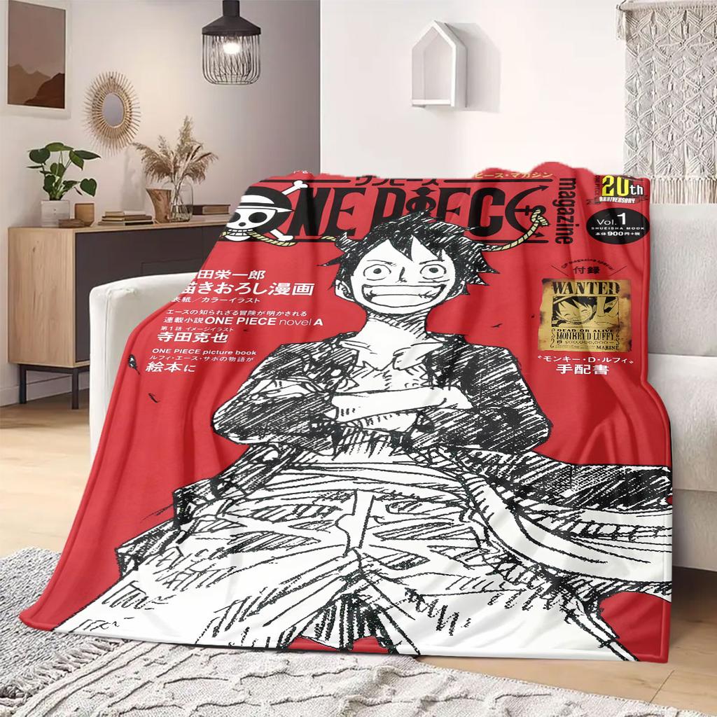 OnePiece Anime Flannel Blanket Warm,Comfortable,Suitable for Bedrooms,Sofas,Beds,Chairs,Picnics,Travel