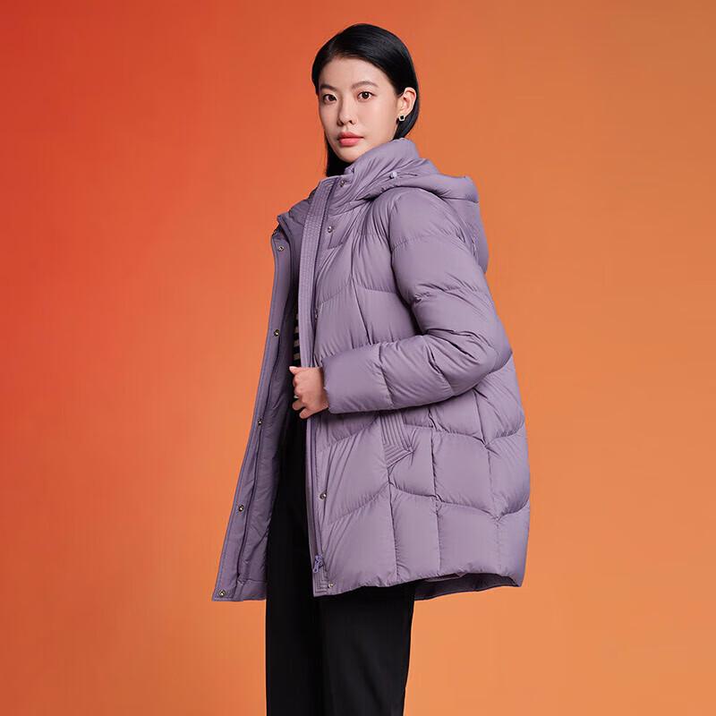 Tanboer Women's Mid-Length Hooded Down Jacket TW236558