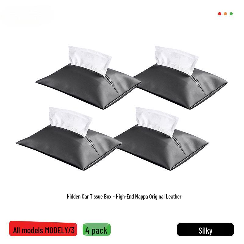 Hidden Pull-Out Tissue Box for Tesla Model Y/3 - Car Interior Accessory