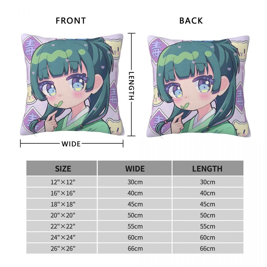 The Apothecary Diaries Anime Maomao Pillowcase Double-sided Printing Polyester Cushion Cover Decor Pillow Case Cover Home