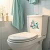 Toilettenaufkleber, Niedliches Schildkrötendesign Toilettendeckel-Aufkleber, Wasserdichte Abziehbilder Ohne Kleberückstände, Einfach anzubringender Aufkleber für das Badezimmer