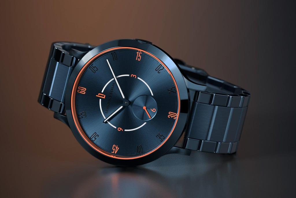 Lilianthal Berlin Edycja Limitowana Mały Sekundnik Wyprodukowano w Zegarek na Rękę, Niemcy, Niebieski, L01-LE-015-B040ES