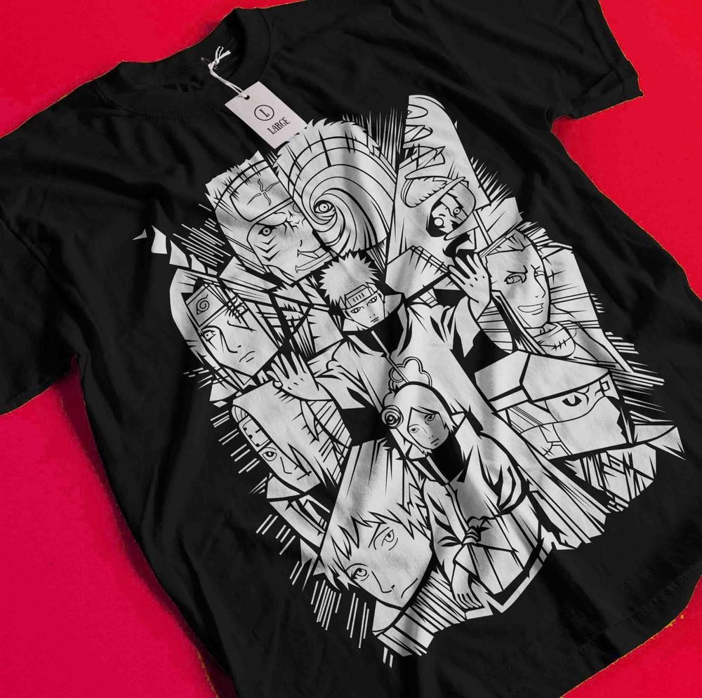 

Akatsuki Tshirt Itachi T-Shirt Pain Shirt Madara Kisame Obito Naruto Nagato Tee BB1210 3XL