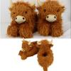 Highland Cow Plush Slipper Warm Indoor Home Xmas Gift