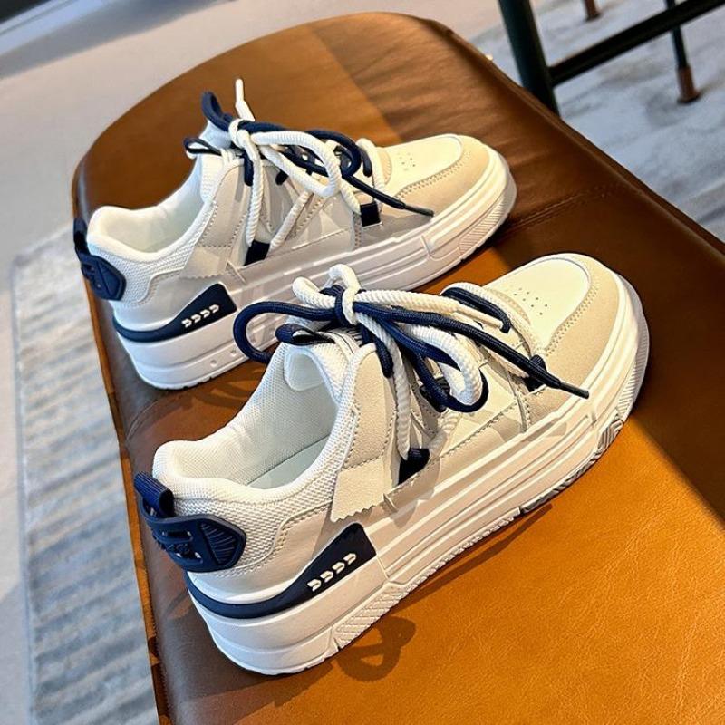 Fashion 2025 Women's Sneakers Students Korean Version Casual Non-slip Thick Sole White Sports Shoes Fashion Female Skateboard Shoes