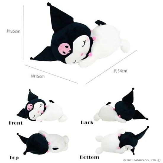 MORIPiLO Body Pillow Sanrio Kuromi Uses Smooth Material Marshmallow Texture Plush Toy Hugging Large Cushion Cute Size Cozy Sleeping Approximately 45cm
