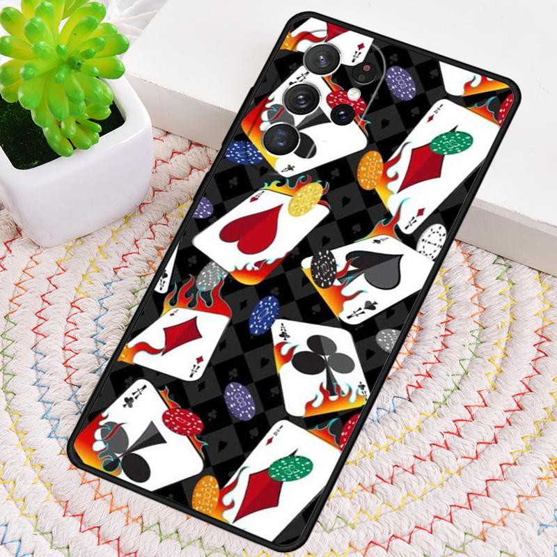 Cards Casino Ace Of Spades Phone Case for Samsung Galaxy note 10 pro S26 Ultra S23 S24 FE S25 S21 S22 PLUS shockproof Cove