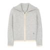 Two-way Zipper Color Block Knit Cardigan-U1F16KCD060