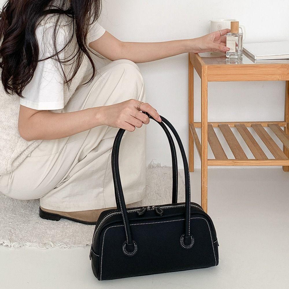 Aesthetic Faux Suede Bag Vintage Single Shoulder Bag Fashion Underarm Bag  Commute