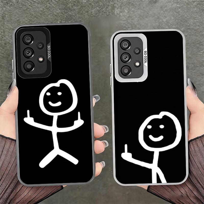 Funny Stickman Matchman Shockproof Phone Case for Samsung A17 A16 A15 A14 A37 A57 A36 A56 A26 A35 A55 A25 A34 A54 A24 A13 A23 A3