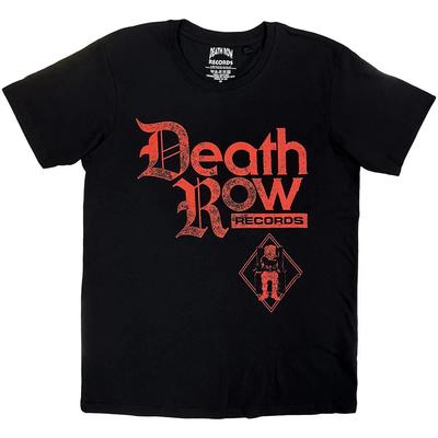 Maglietta Death Row Records: Logo Rosso (Nero) NOVITÀ UFFICIALE