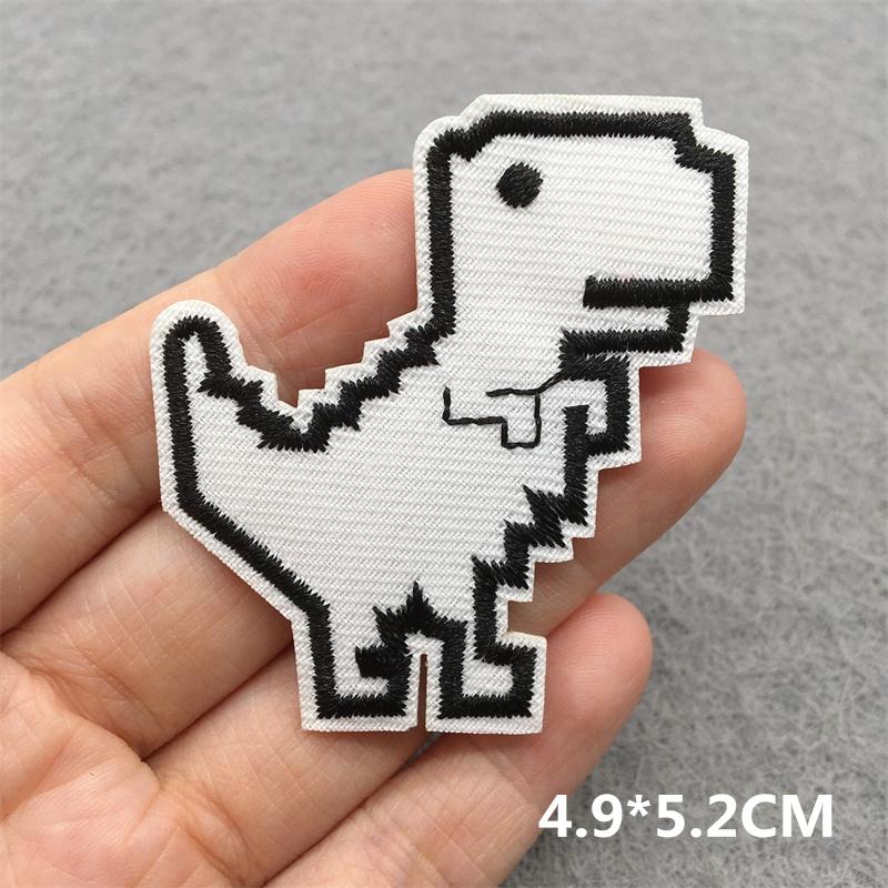 Team Cat Embroidery Patches Appliques For Clothing Diy Sewing Iron On Patches Punk Cartoon Stripes Decoration Accessories