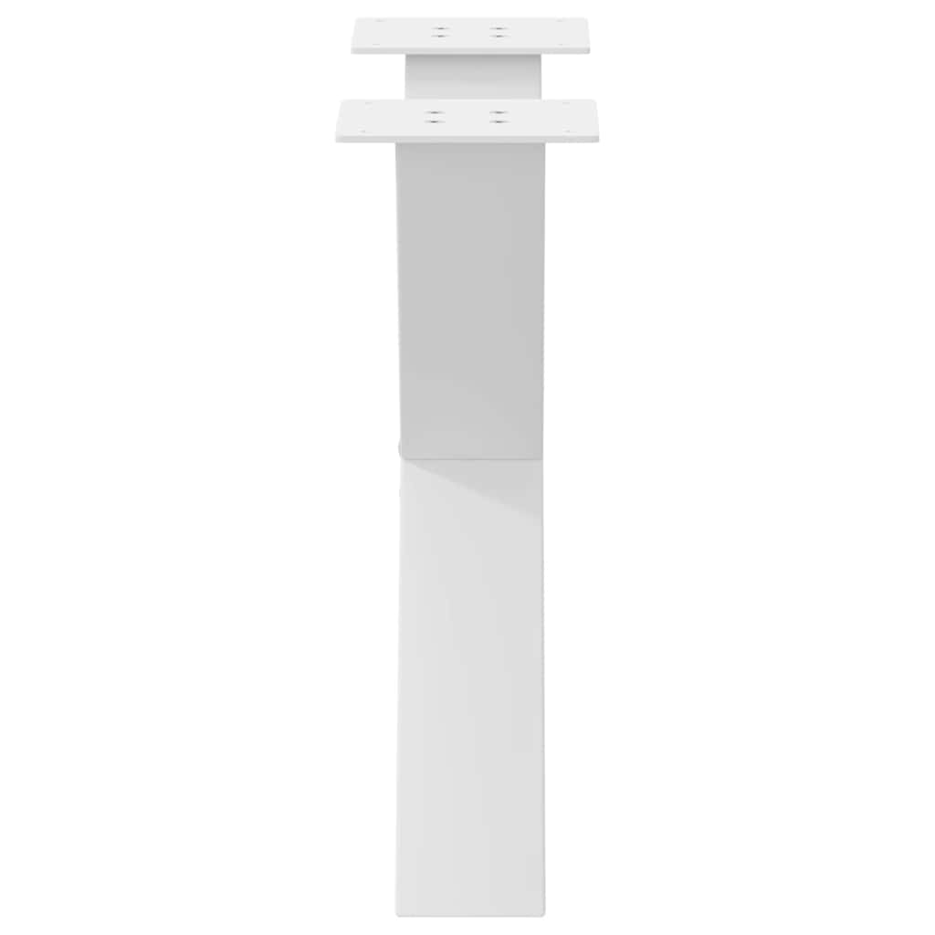 Vidaxl Nogi Do Stolika Kawowego, 2 Szt., Białe, 50X(42-43) Cm, Stal