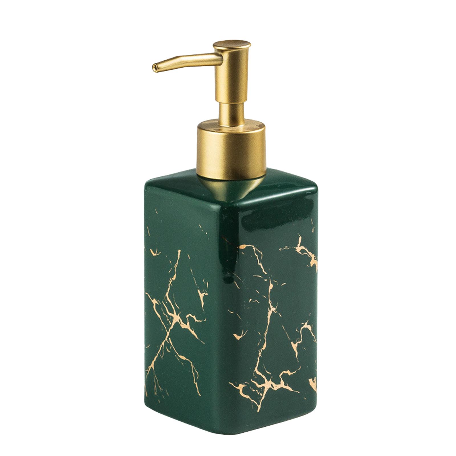 Keramik Seifenspender Behälter Handpumpe Marmormuster Elegant Flüssigseife Lotion Spender Büro Küche Zuhause grün