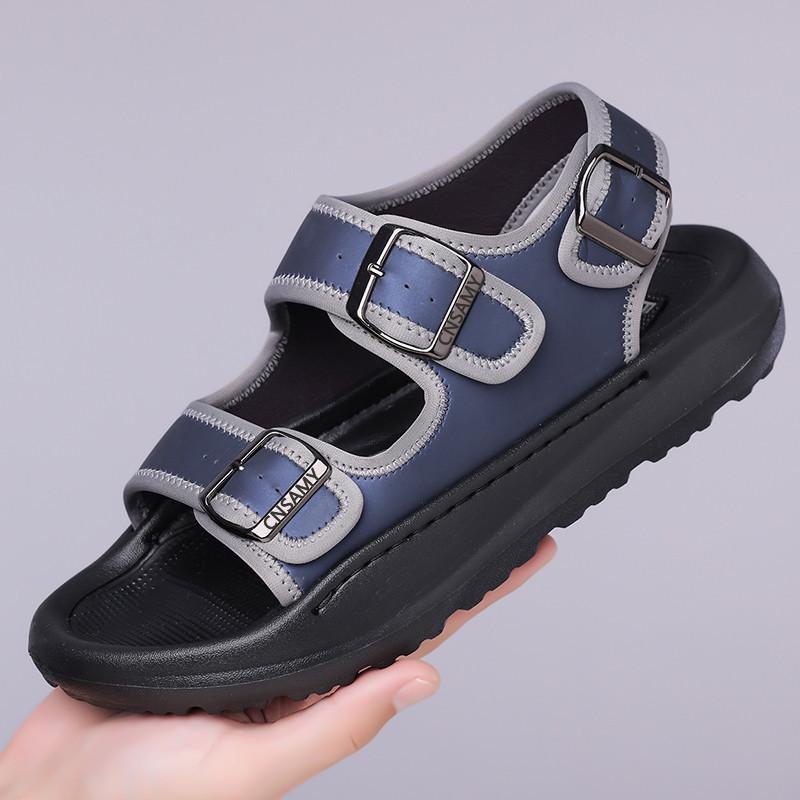 Fashion Summer Open Toe Sandals Beach Shoes for Men Lightweight New Designer Fashion Casual Non-slip Hand Large Size Sandals Male