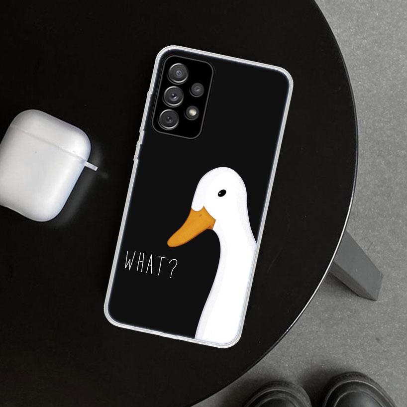 Cartoon Cute Goose Game Phone Case for Samsung Galaxy A17 A16 A26 A36 A56 A57 A37 A15 A25 A35 A55 A14 A24 A34 A54 A13 A23 A33 A5
