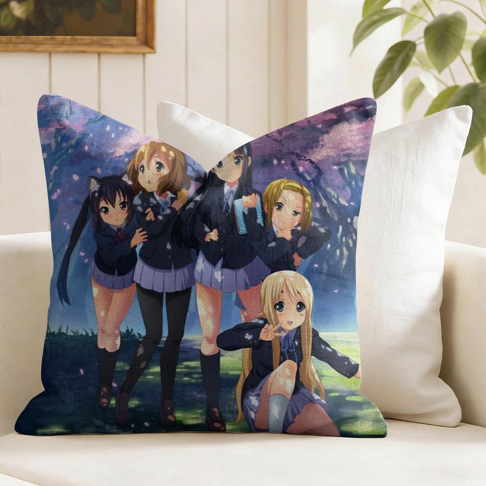 Anime KKON Cartoon Cushion Cover Natural Linen Double Sided Print Throw Pillow Case for Sofa Couch Home Decor