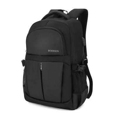 Men's Double Shoulder Black Bag Business Laptop Backpack Casual Student Book Bag Large Capacity Travel Bag
